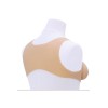 Buste faux seins silicone, encolure ronde, Bonnet B