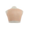 Buste faux seins silicone, encolure ronde