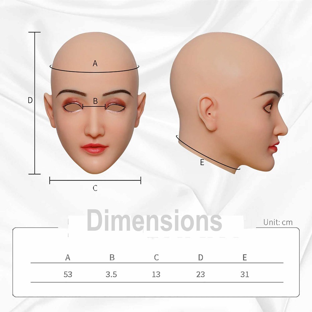 Masque De Femme Réaliste En Latex Mousse Souple. Un Masque Féminin Sexy Non Seulement Pour Les Femmes