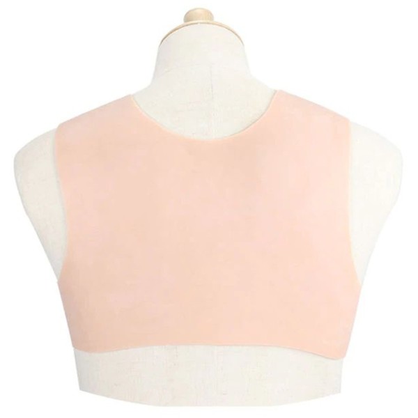 Buste faux seins silicone, encolure ronde
