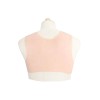 Buste faux seins silicone, encolure ronde