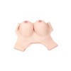 Buste faux seins silicone, encolure ronde