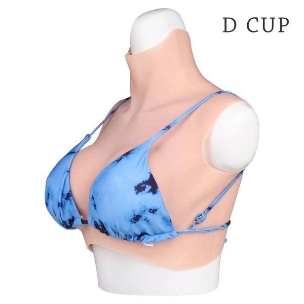 Buste faux seins prix discount, col haut