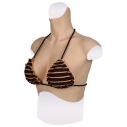 Buste faux seins new design, bonnet B, col haut