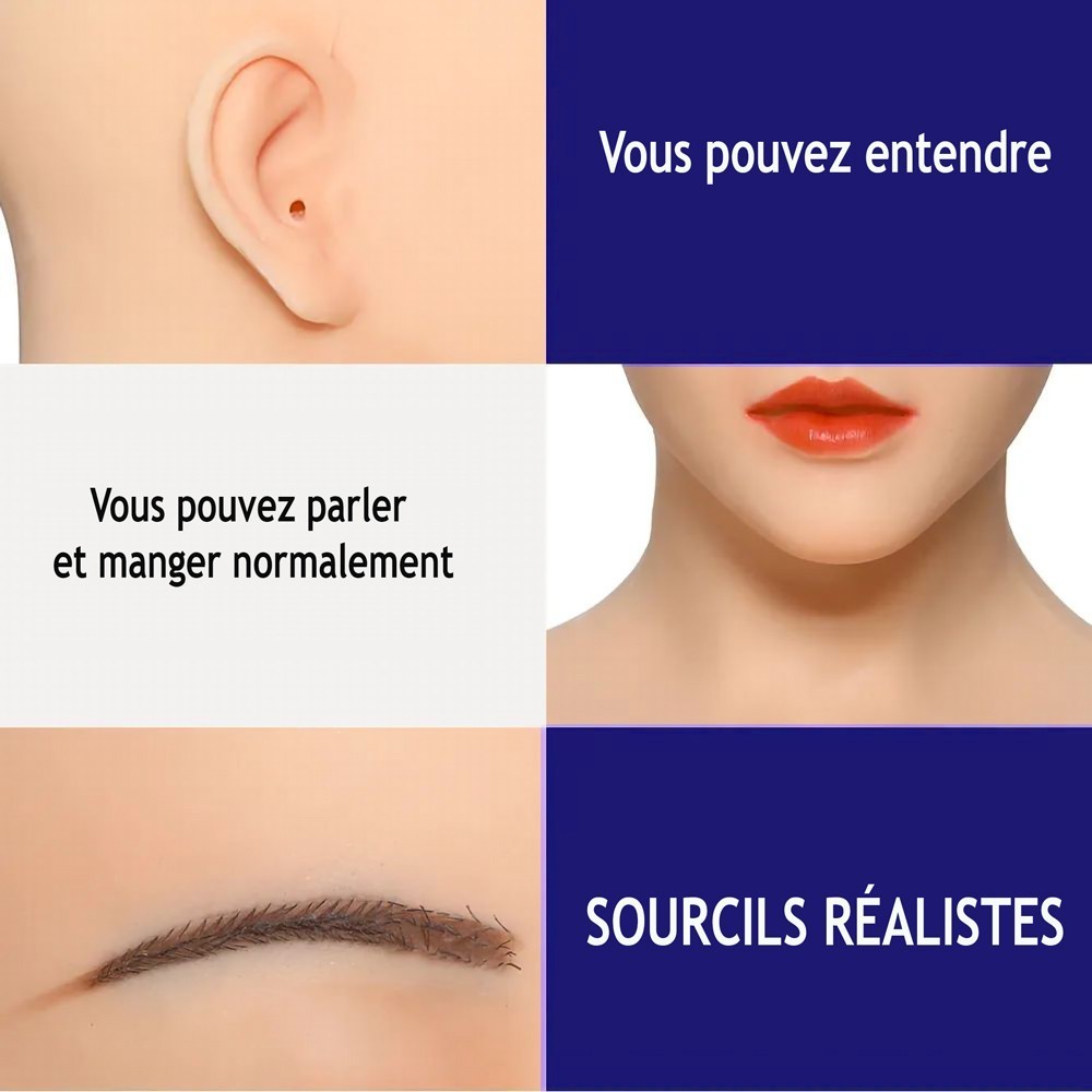 Masque Silicone Vieil Homme LCUPPON - Déguisement Halloween Cosplay | Silicone Médical Réaliste