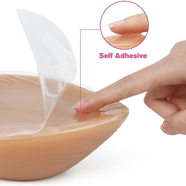 Faux seins silicone, forme triangle