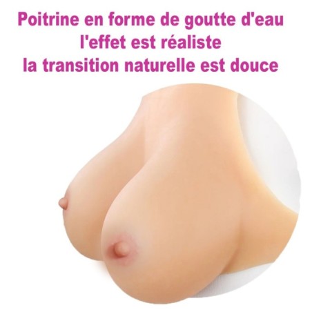 Buste plastron faux seins, pour la saison estivale
