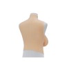 Buste long gros seins en silicone, col haut