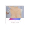 Buste long gros seins en silicone, col haut