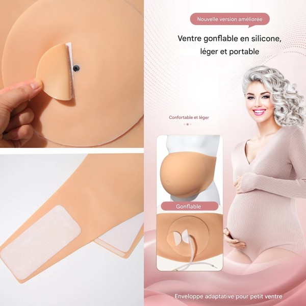 Faux ventre de grossesse gonflable en silicone réaliste