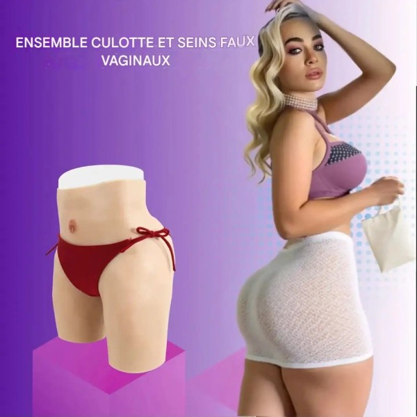 Buste Faux Seins + Panty Silicone – Transformation Complète