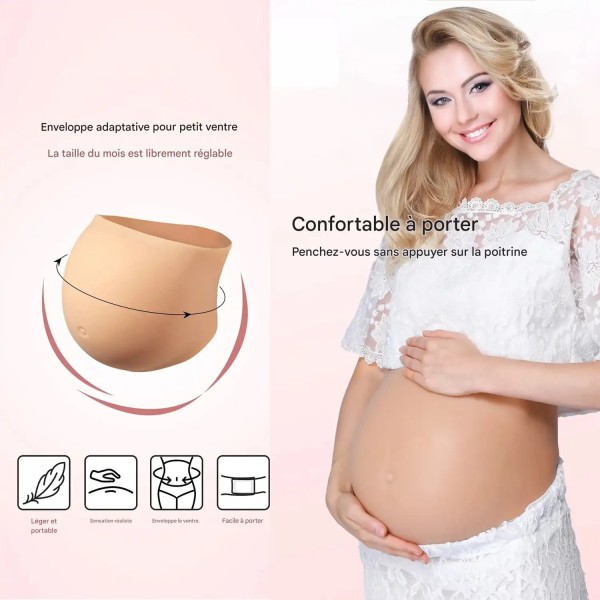 Faux ventre de grossesse gonflable en silicone réaliste