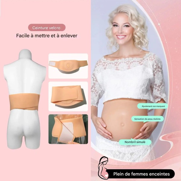 Faux ventre de grossesse gonflable en silicone réaliste