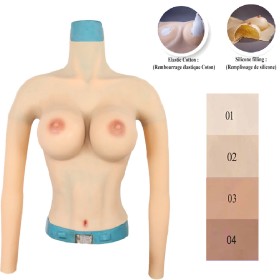 Buste faux seins manches longues
