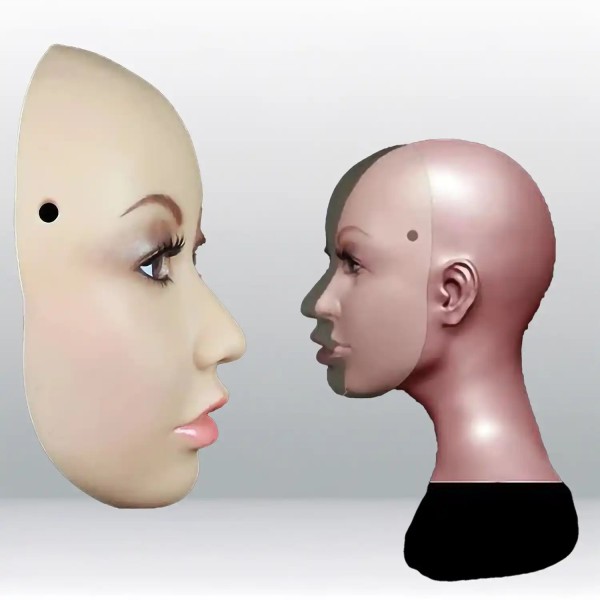 Masque féminin en silicone demi-tête, une jeunesse magique