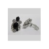 Boucles d'oreilles clips, en pierres de synthèse