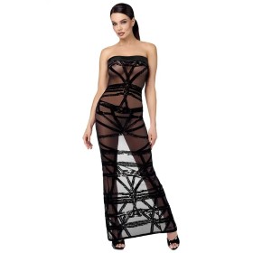 Robe longue Bondesque épaules dénudées F358