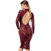 Robe midi Kink Royal en tulle bordeaux F384