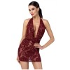 Mini-robe Kink Royal cascade en tulle bordeaux F385