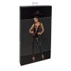 Combinaison lacée en wetlook Vixen F362 - Noir Handmade