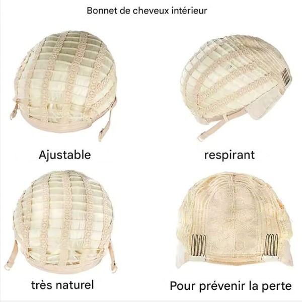Perruque Mi-Longue Ondulée Gris Méché avec Frange – Racines Foncées