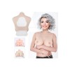 Buste faux seins en silicone, col haut et dos ouvert