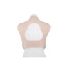 Buste faux seins en silicone, col haut et dos ouvert