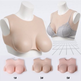 Buste prothèse mammaire en silicone sans mamelons