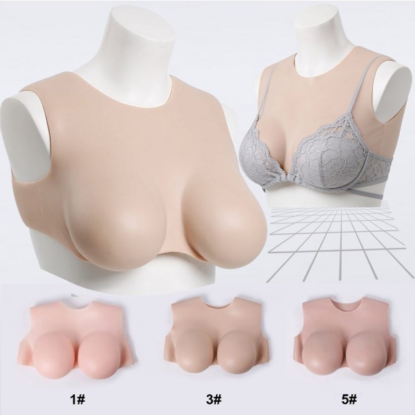 Buste prothèse mammaire en silicone sans mamelons