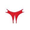 String ouvert dentelle Rouge - Litolu Lingerie