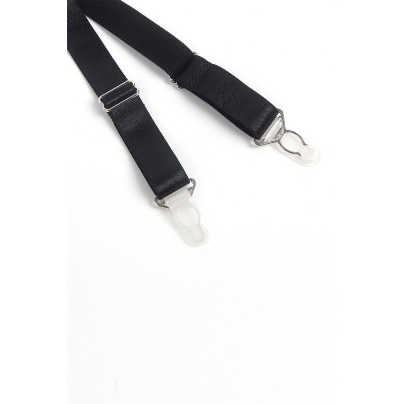 Porte-jarretelles dentelle large Noir - Litolu Lingerie