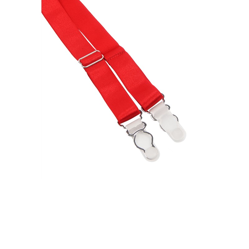 Porte-jarretelles et string Rouge - Litolu Lingerie