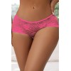 Tanga ouvert dentelle lacé Rose - Litolu Lingerie