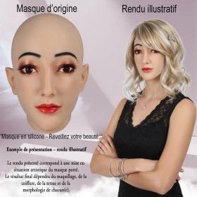 Masque en silicone réaliste visage féminin