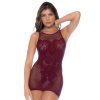 Robe en résille couleur cerise 