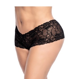 Shorty grande taille noire en dentelle 