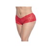 Shorty en dentelle rouge grande taille 