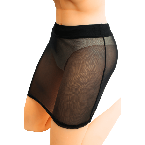 Jupe noire en résille transparente Maya 