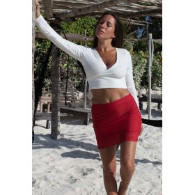 Jupe courte rouge Marina 