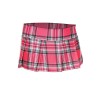 Mini-jupe plissée rose vif style ecossais 