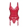 Cupide Desir corset et string - Rouge