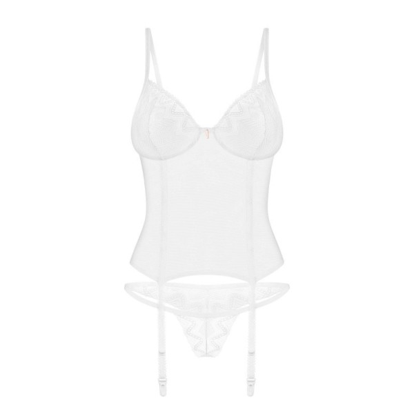 Alissium corset et string - Blancs