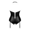 Viranes corset et string - Noir