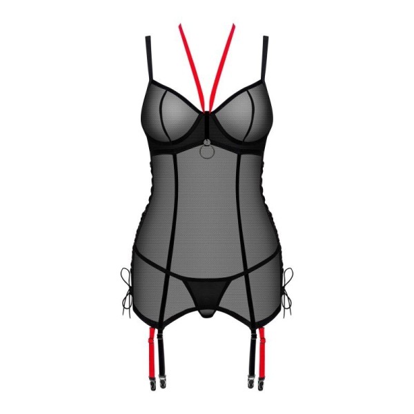 Glandez guêpière et string - Noir