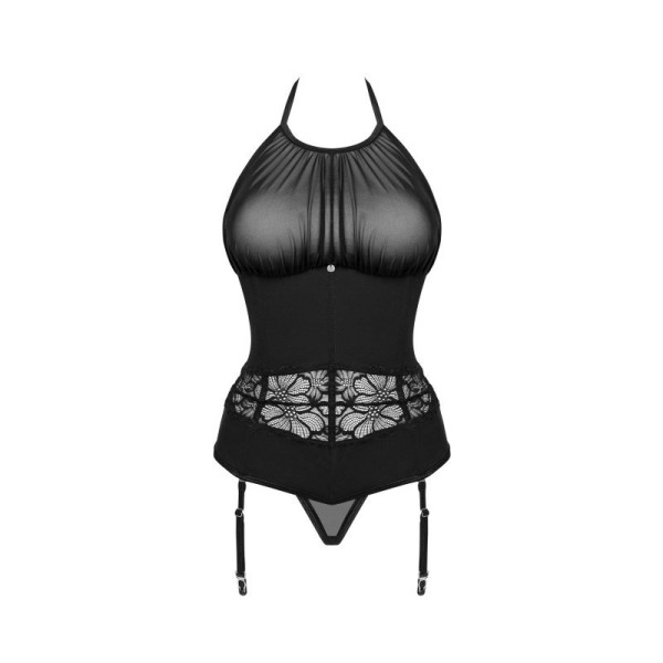 Serafia guêpière et string - Noir