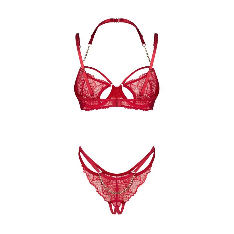 Matildea ensemble lingerie ouvert rouge