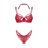 Matildea ensemble lingerie ouvert rouge