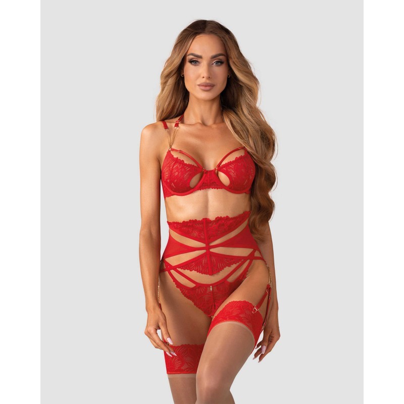 Matildea ensemble lingerie ouvert rouge