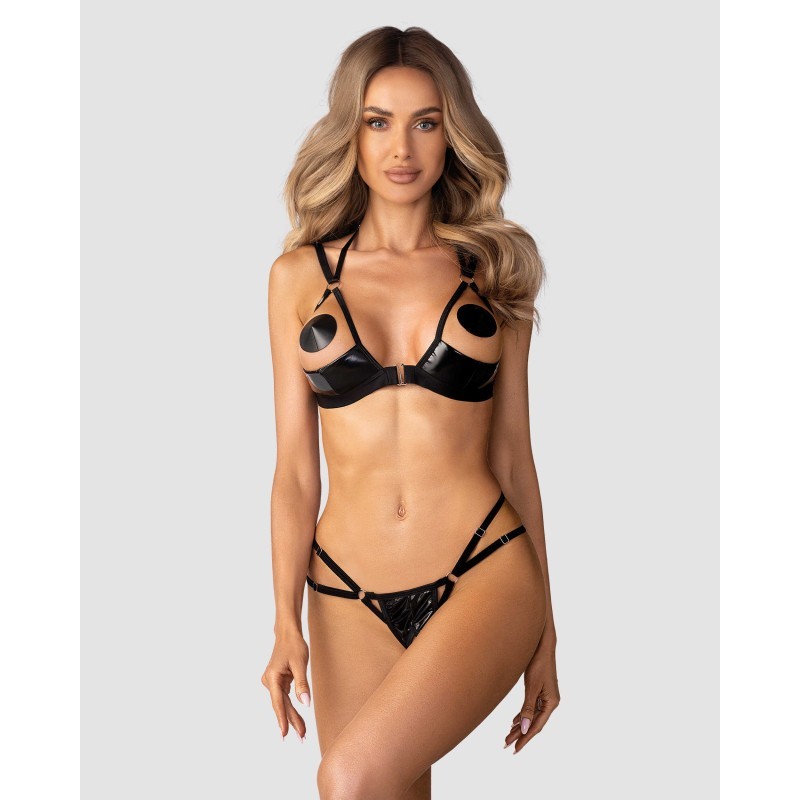 Keira Lise ensemble lingerie ouvert noir