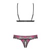 Tulia Ensemble ouvert 2 pcs - Noir et Fuchsia